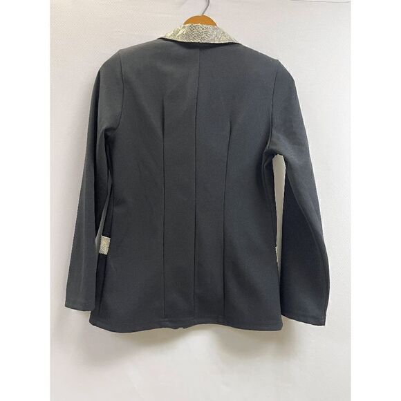 Steven Paul Womens Collared Full zip up Jacket Black Sz M 100% Polyester - Picture 2 of 5